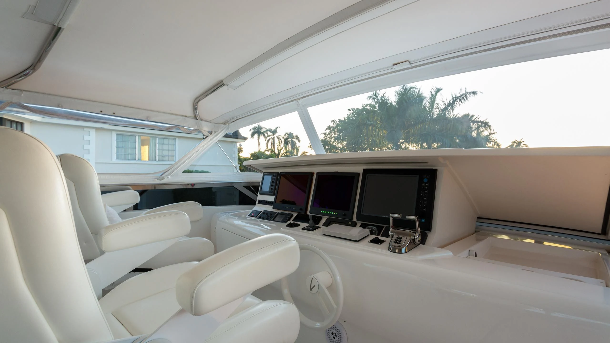 inside of a car with computers aboard ALWAYS BAREFOOT Yacht for Sale