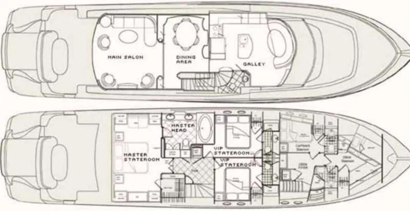 diagram, engineering drawing aboard ALWAYS BAREFOOT Yacht for Sale