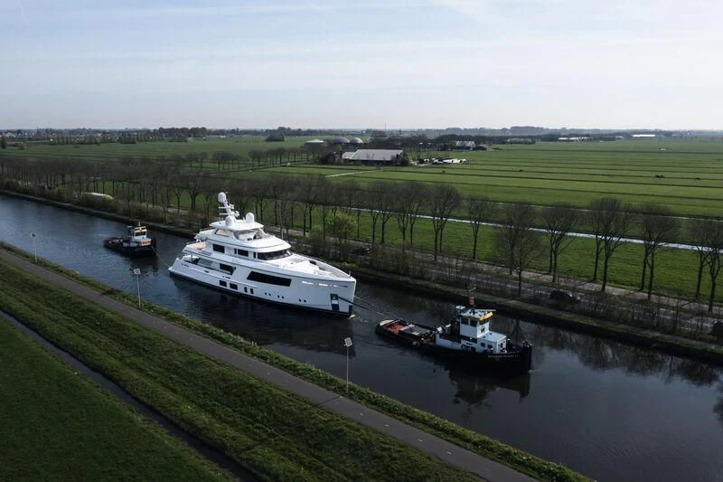 a group of boats on a river aboard CALLISTO Yacht for Sale