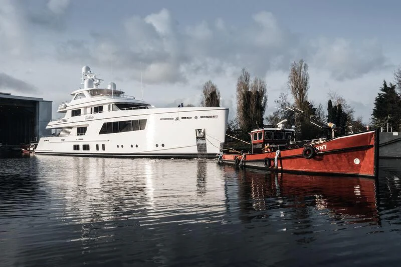 a boat and a boat in the water aboard CALLISTO Yacht for Sale