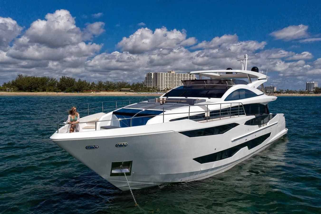 a person standing on a boat aboard OLIVIA RB Yacht for Sale