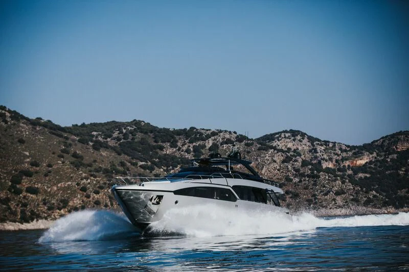 a boat driving on water aboard MY WAY V Yacht for Sale