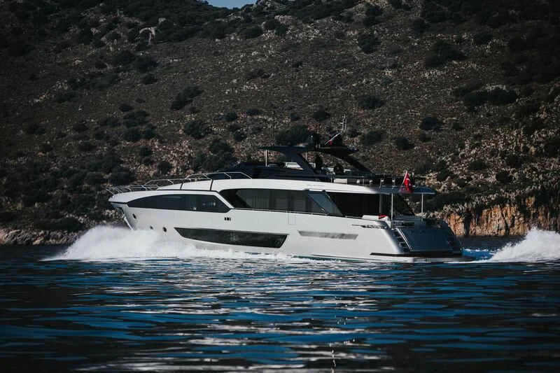 a boat on the water aboard MY WAY V Yacht for Sale