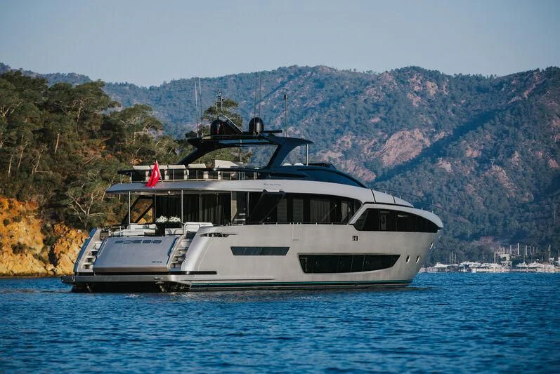 a boat on the water aboard MY WAY V Yacht for Sale