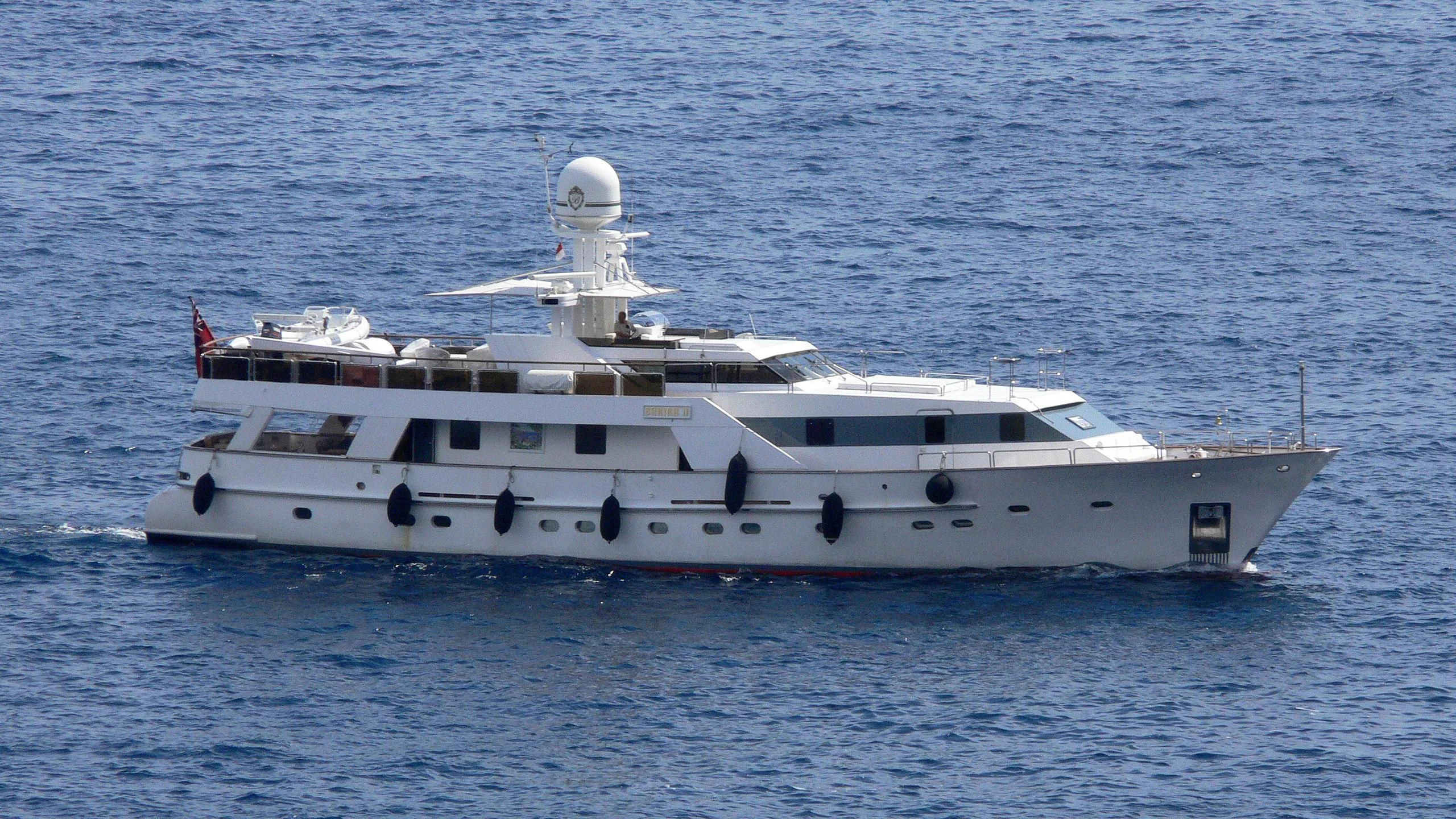 a white boat in the water aboard BAHIRA II Yacht for Sale