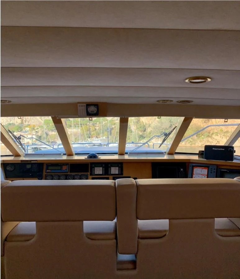 inside of a vehicle aboard BAHIRA II Yacht for Sale