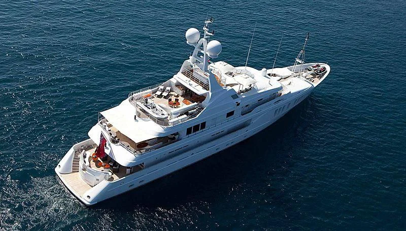 a boat in the water aboard TALISMAN MAITON Yacht for Charter