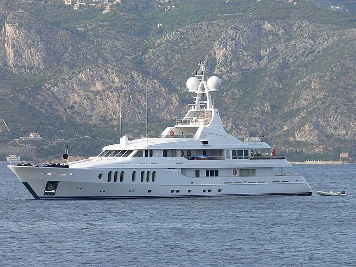 a white boat in the water aboard TALISMAN MAITON Yacht for Charter