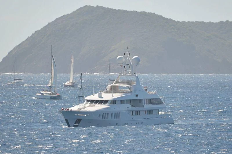 a boat on the water aboard TALISMAN MAITON Yacht for Charter