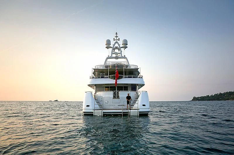 a boat in the water aboard TALISMAN MAITON Yacht for Charter