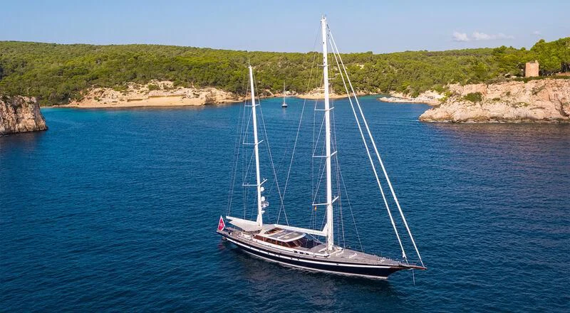 a boat on the water aboard SOUTHWIND OF Yacht for Sale