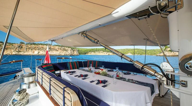 a boat on the water aboard SOUTHWIND OF Yacht for Sale