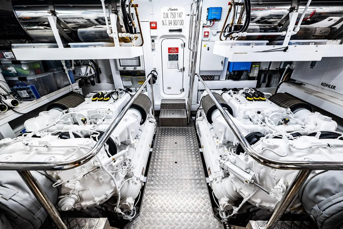 a room with a large white machine aboard ROMANI Yacht for Sale