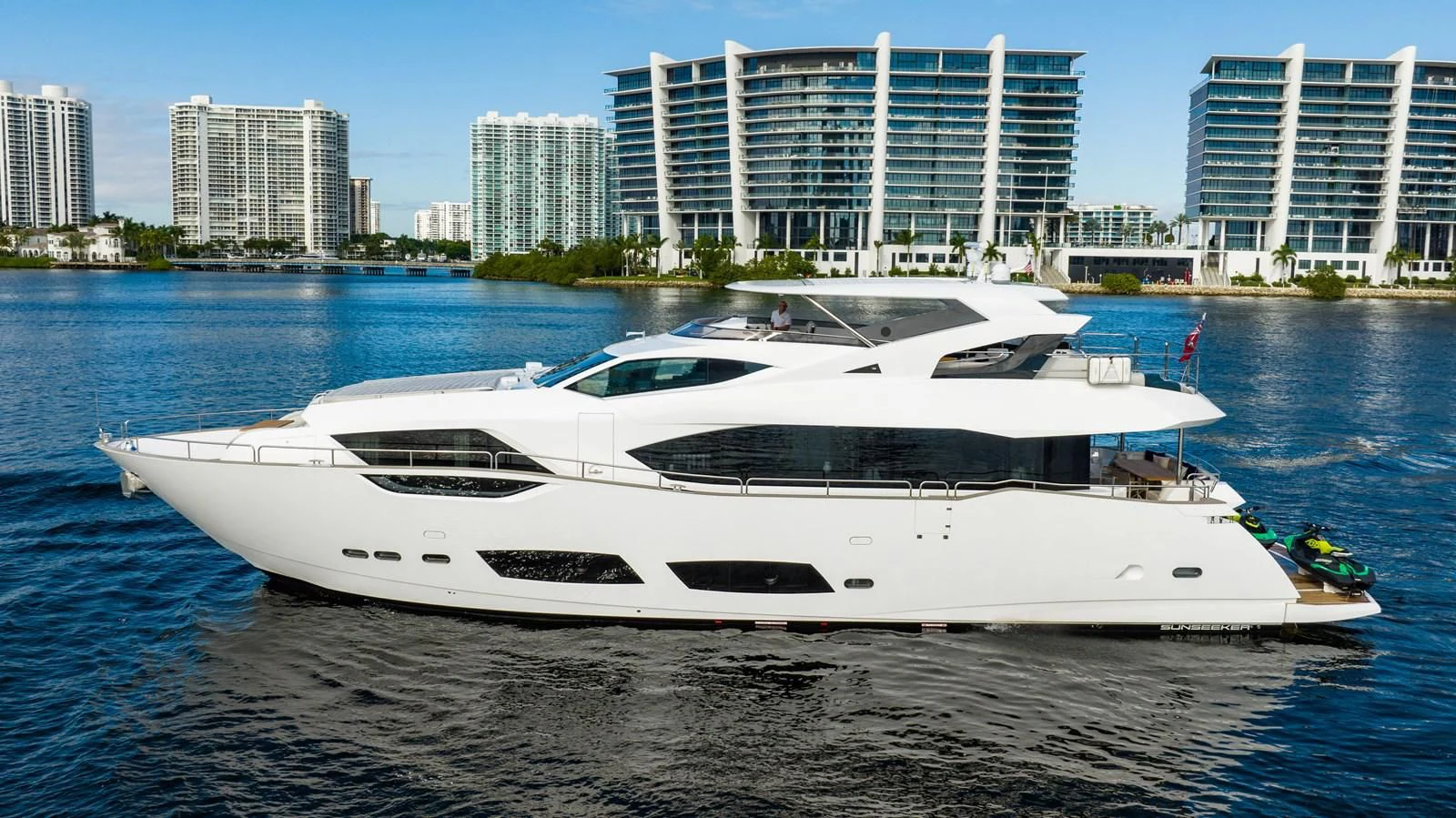 a white yacht on the water aboard ROMANI Yacht for Sale