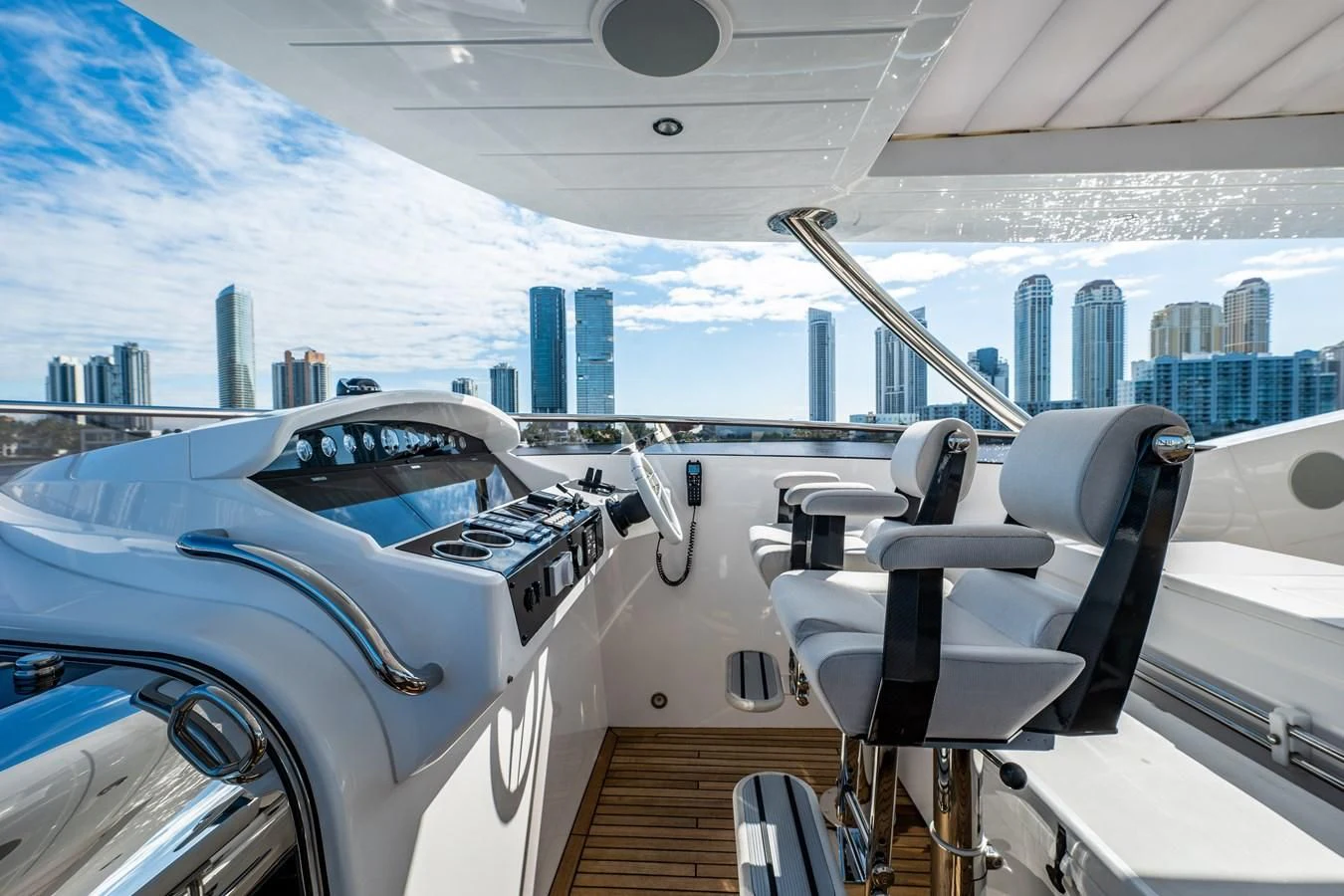 inside of a space ship aboard ROMANI Yacht for Sale