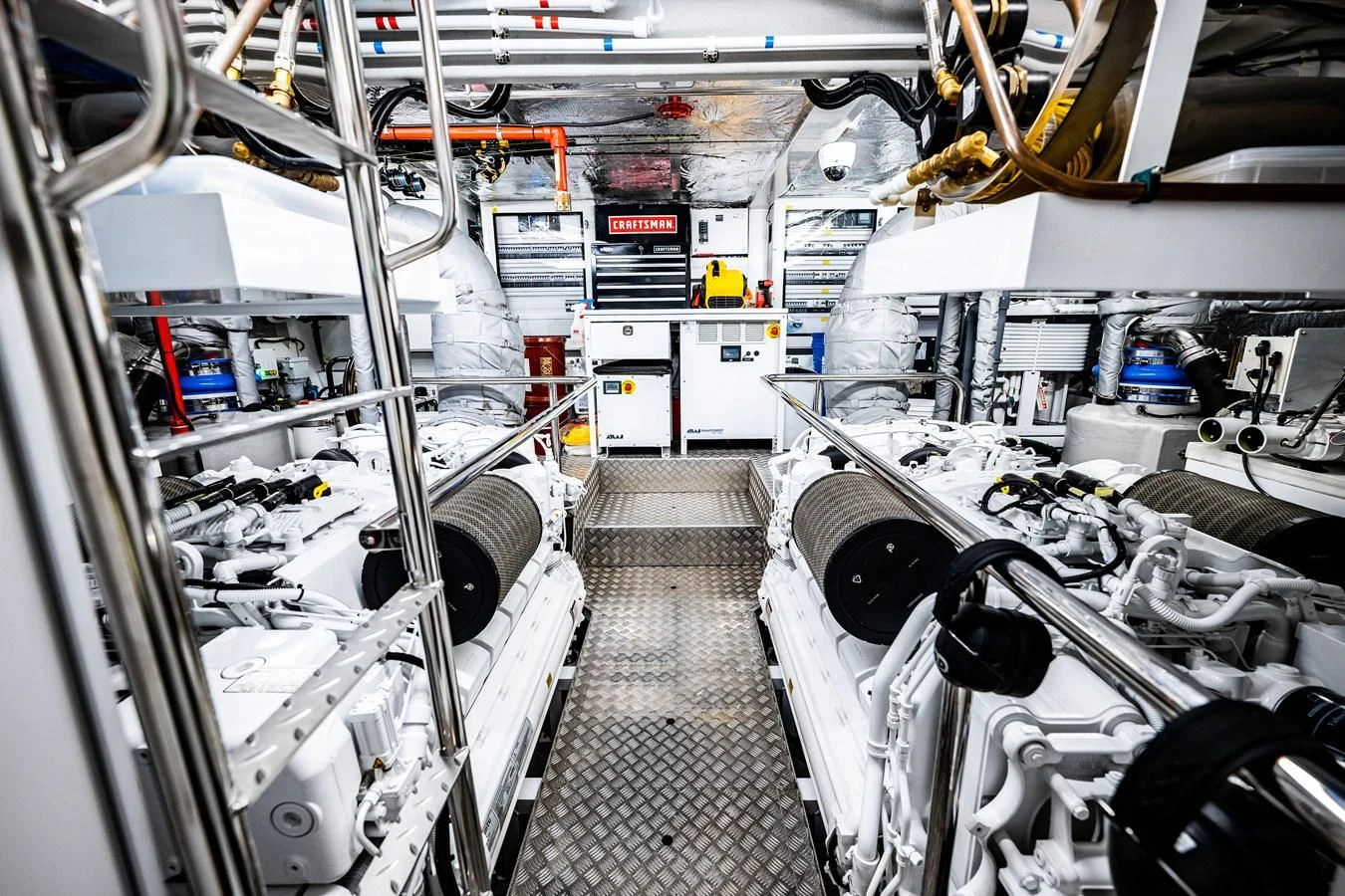 a room with machinery aboard ROMANI Yacht for Sale