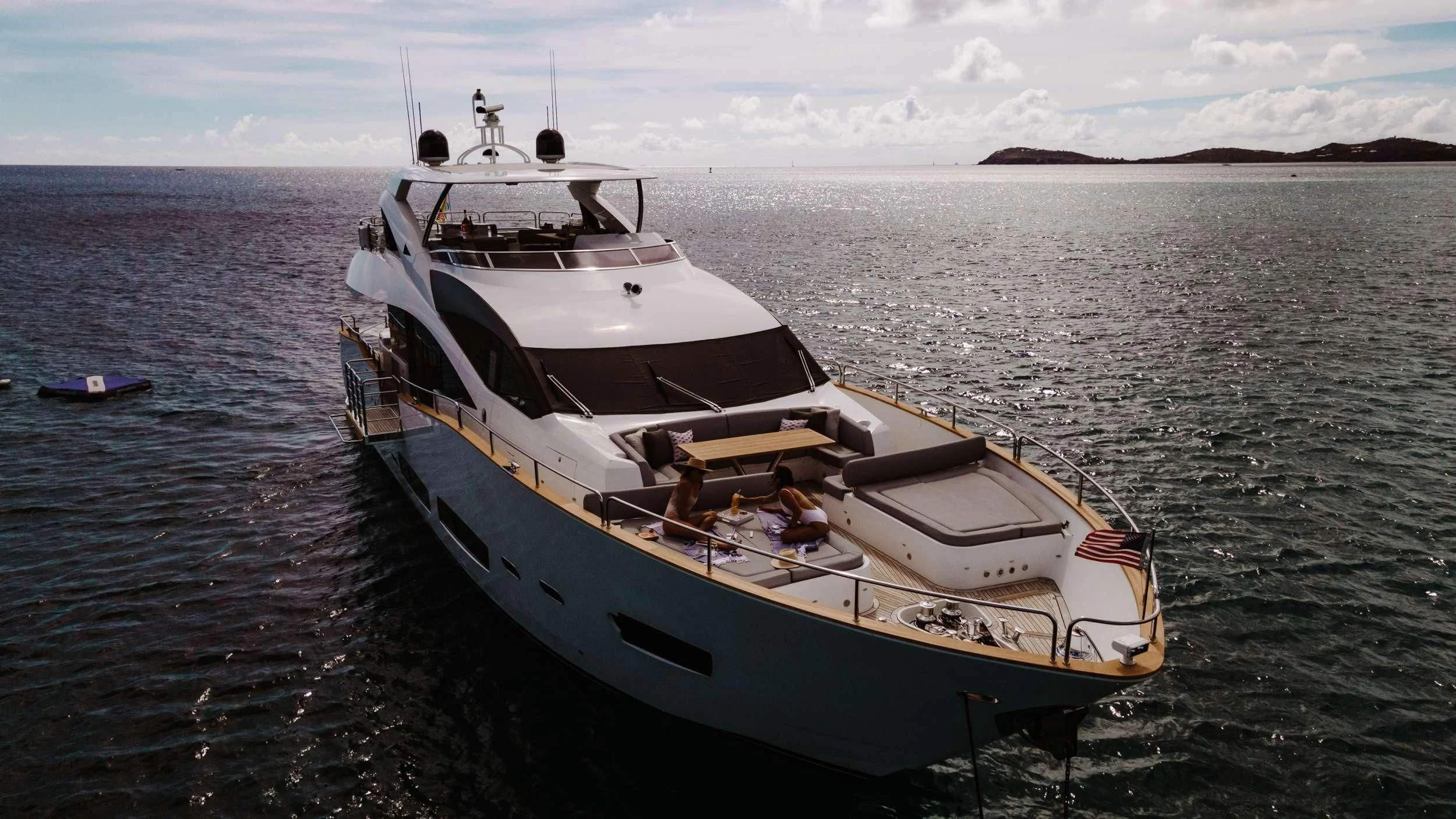 a boat in the water aboard ELITE Yacht for Sale