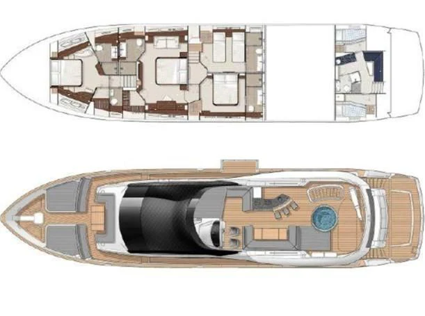 engineering drawing aboard ELITE Yacht for Sale
