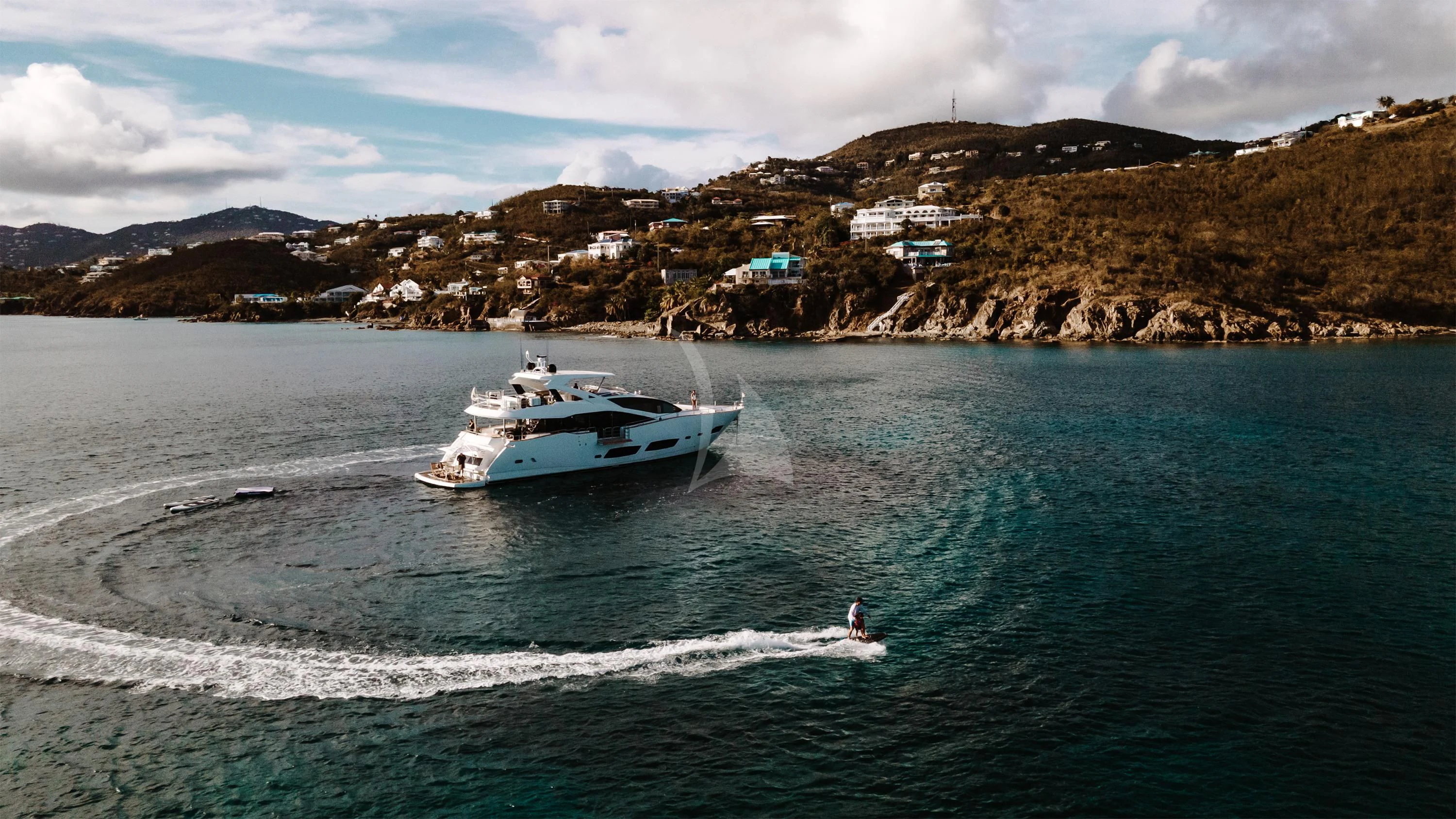 a boat on the water aboard ELITE Yacht for Sale