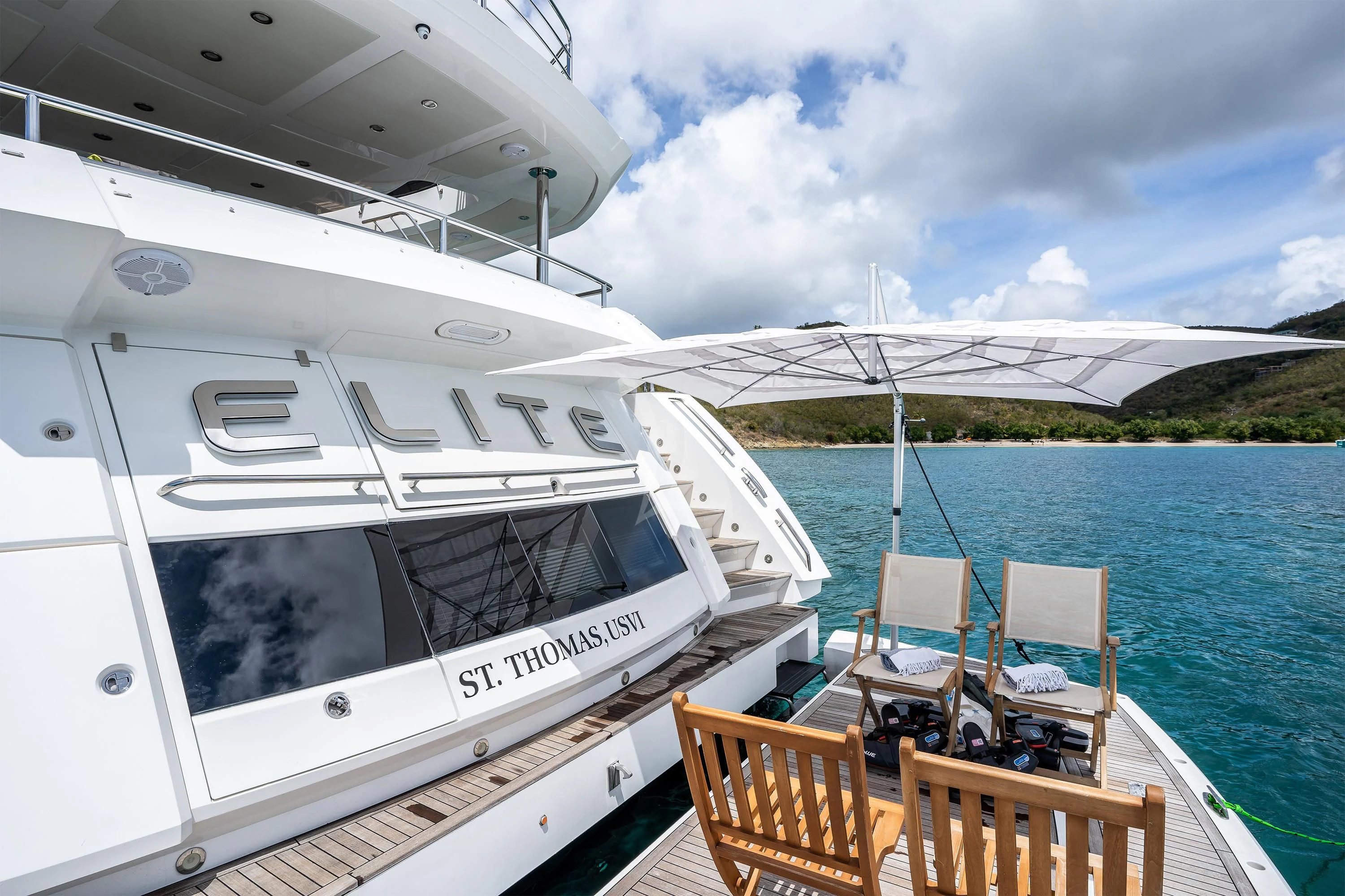 a boat on the water aboard ELITE Yacht for Sale