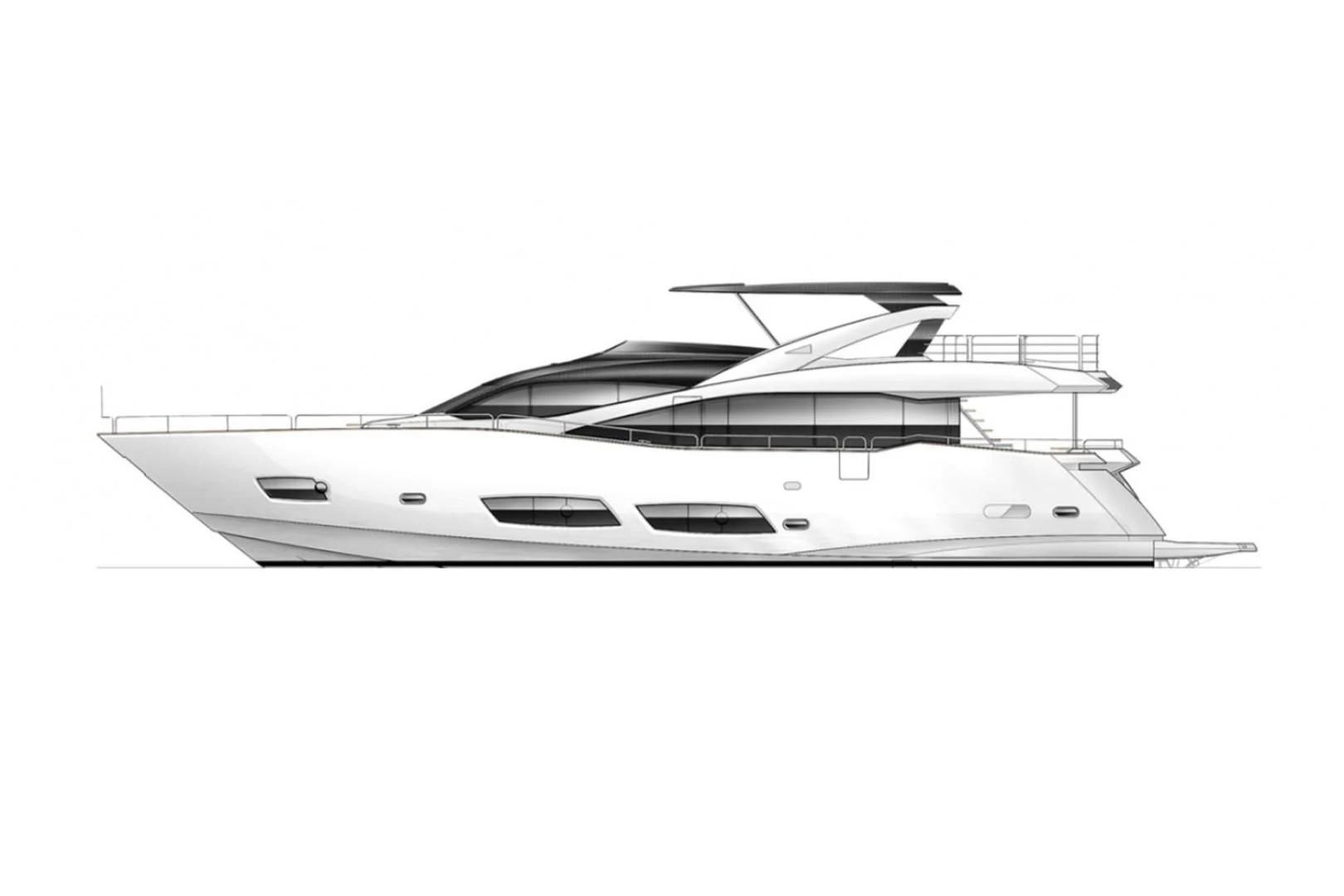a black and white photo of a boat aboard ELITE Yacht for Sale