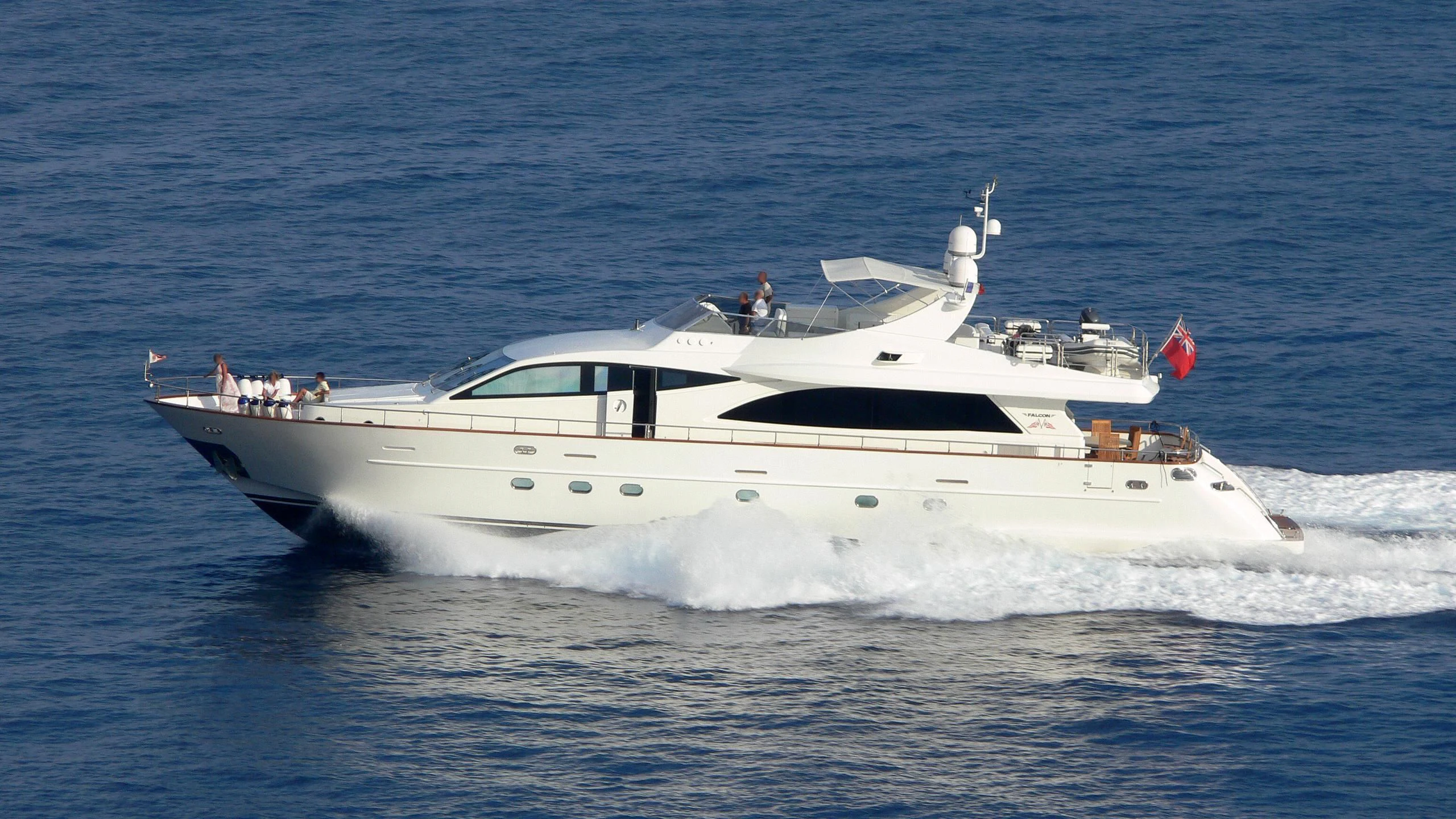 a white yacht in the water aboard SOHO Yacht for Sale