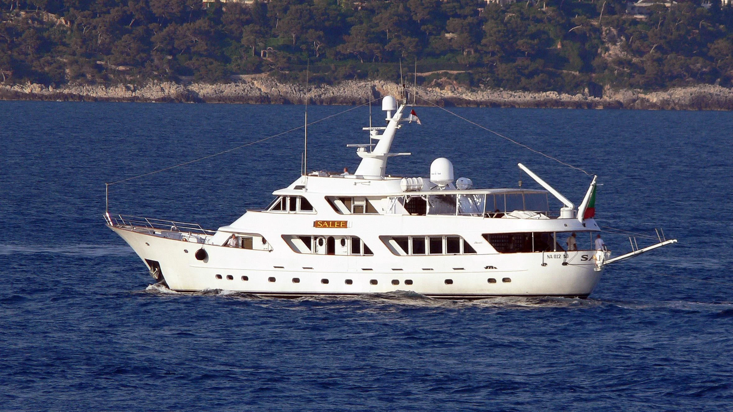 a white boat in the water aboard TO JE TO Yacht for Sale