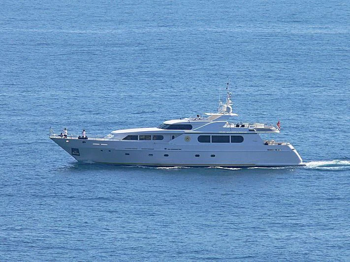 a white yacht in the water aboard ANTARES STAR Yacht for Sale