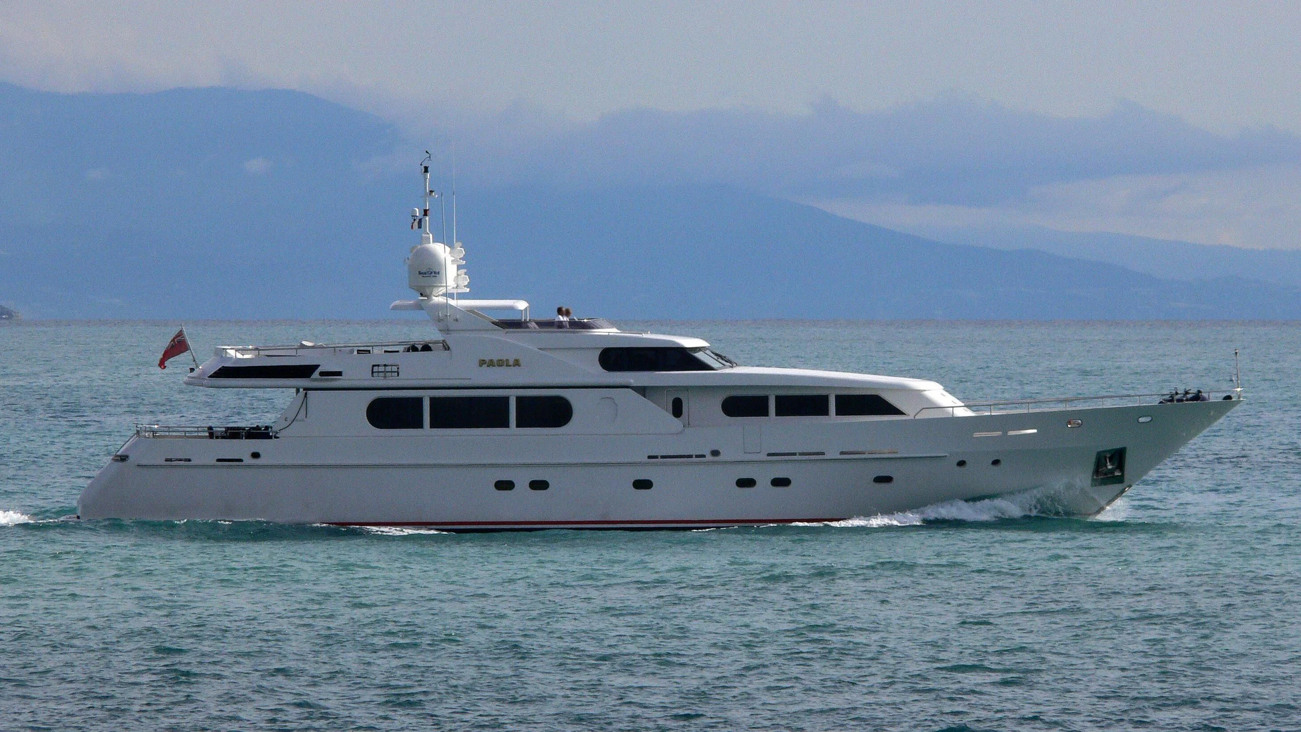 a white yacht in the water aboard ANTARES STAR Yacht for Sale