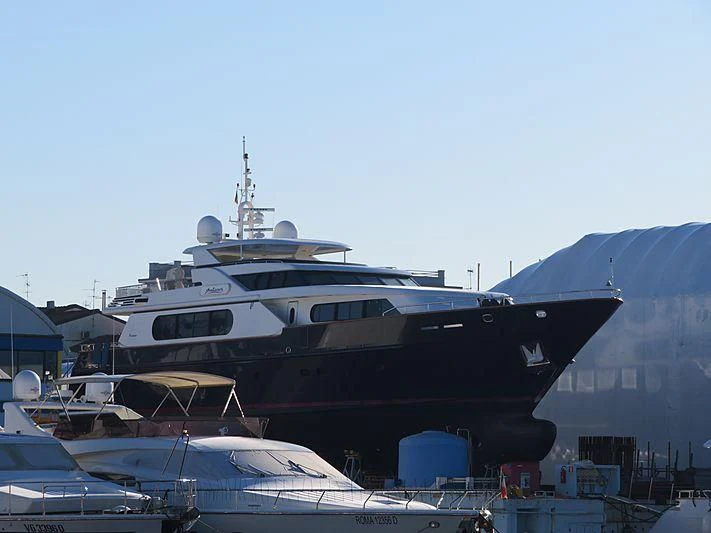 a large boat docked aboard ANTARES STAR Yacht for Sale