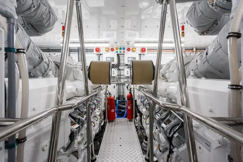 close-up of a white machine aboard NO.9 Yacht for Sale