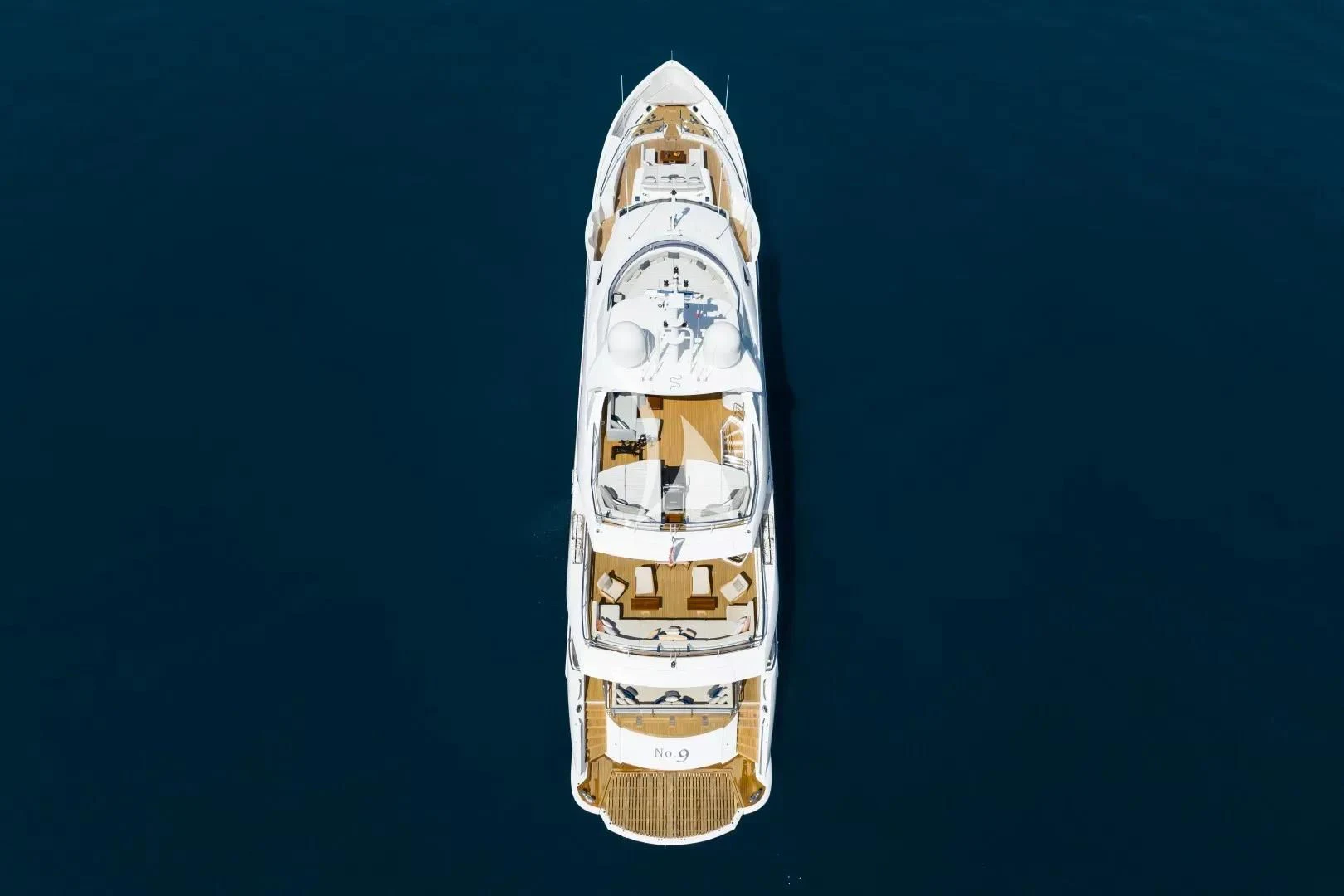 a white and gold object aboard NO.9 Yacht for Sale
