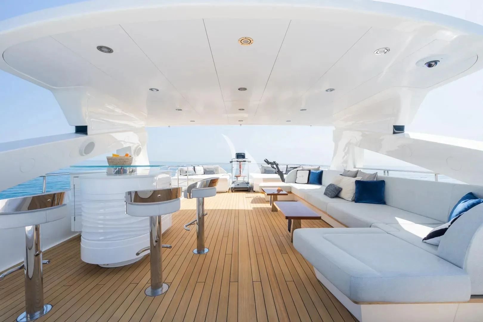 a room with a couch and a table aboard NO.9 Yacht for Sale