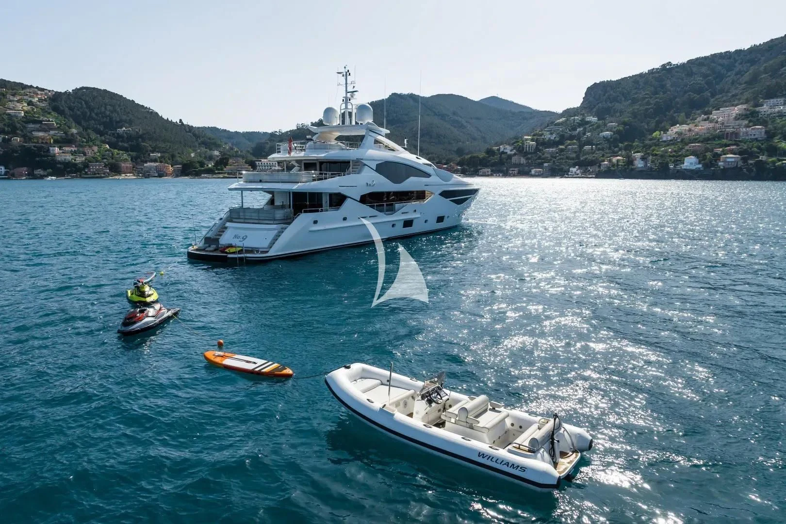 a boat and a couple of boats in the water aboard NO.9 Yacht for Sale