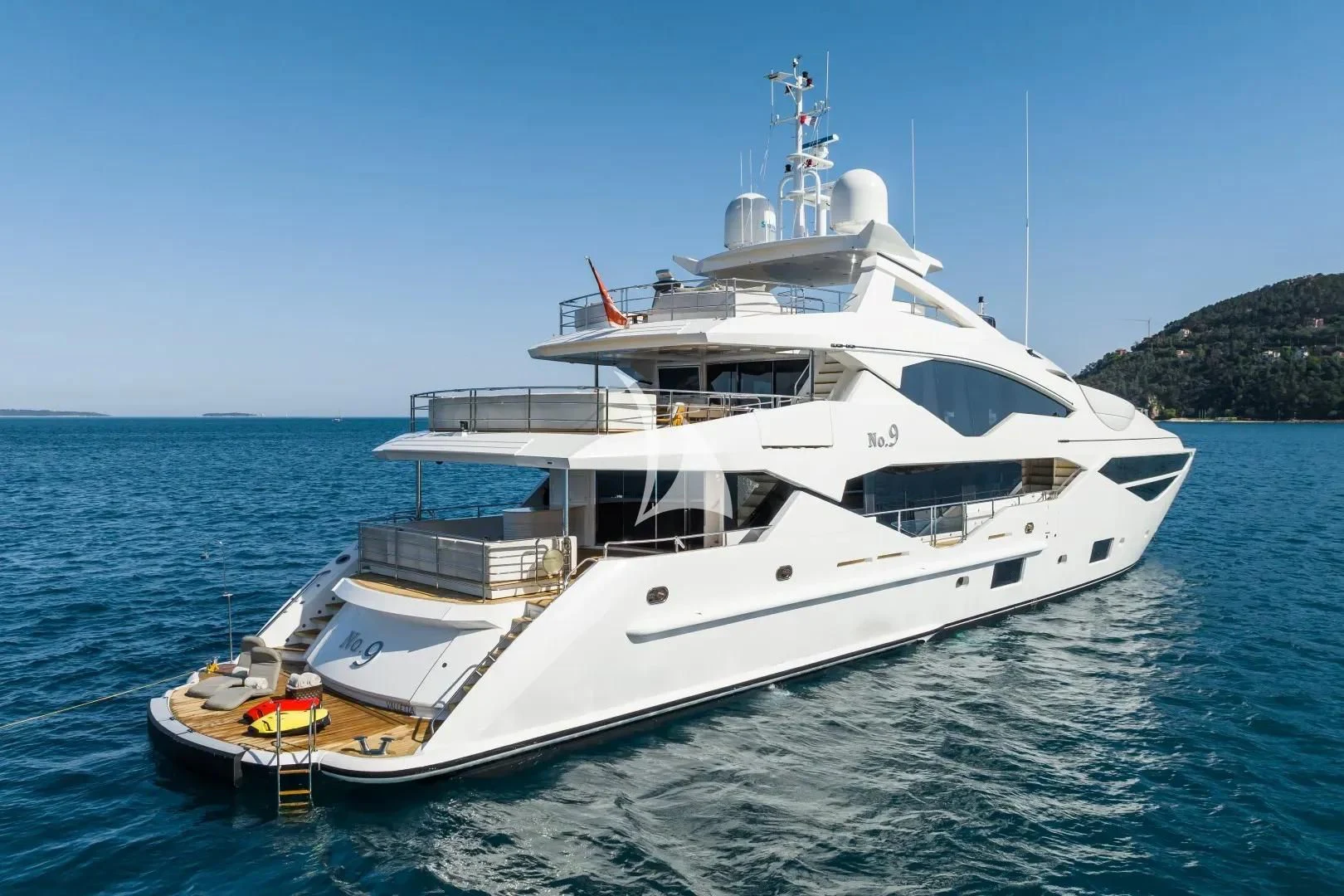 a large white boat in the water aboard NO.9 Yacht for Sale