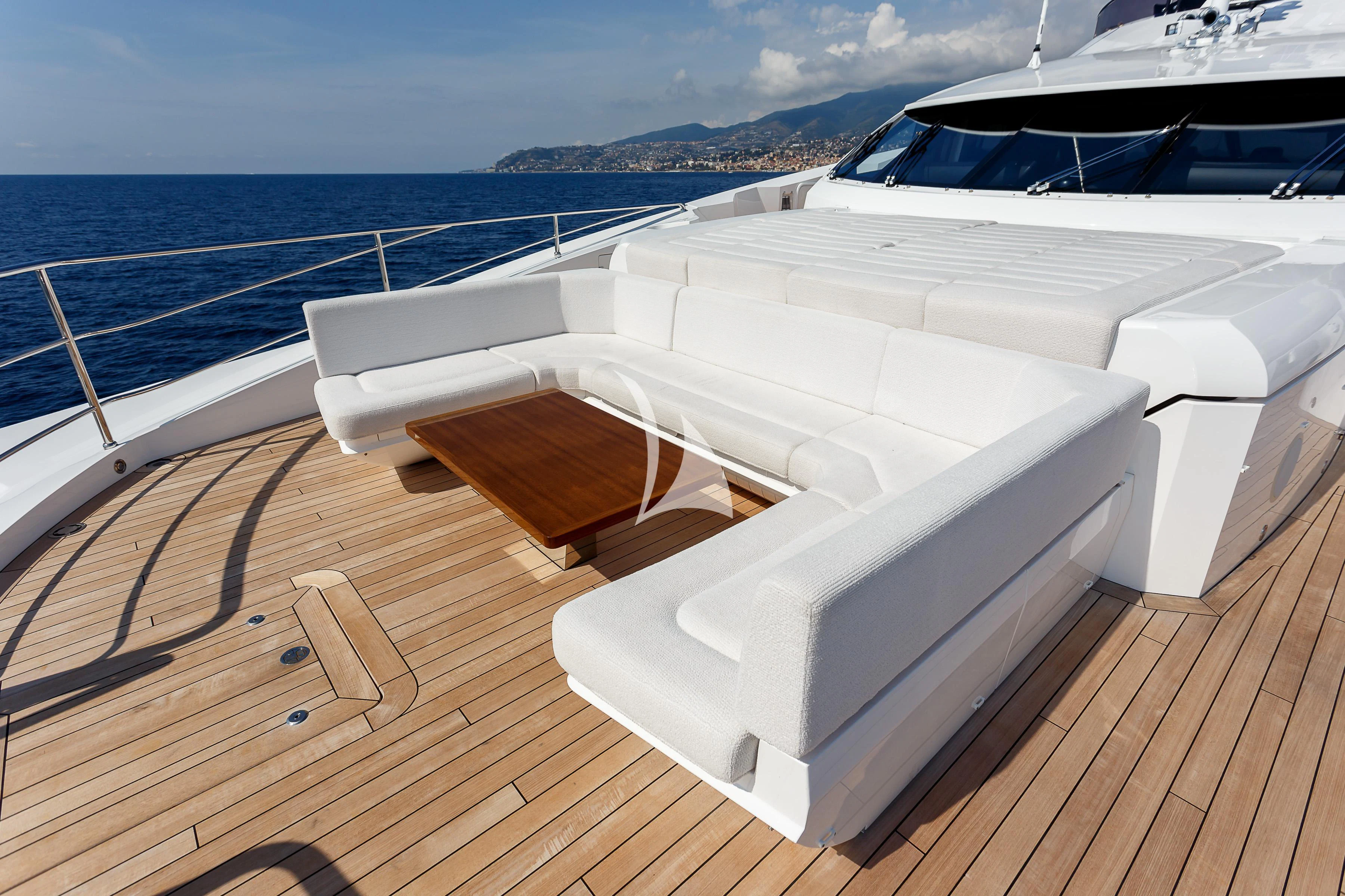 a boat on a deck aboard NO.9 Yacht for Sale