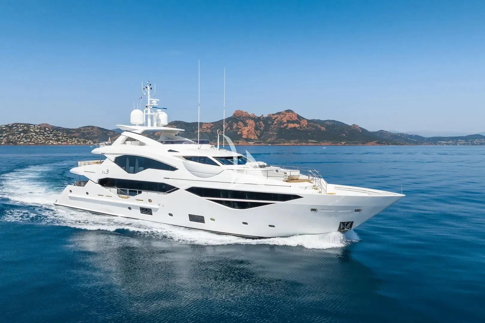 a white yacht in the water aboard NO.9 Yacht for Sale