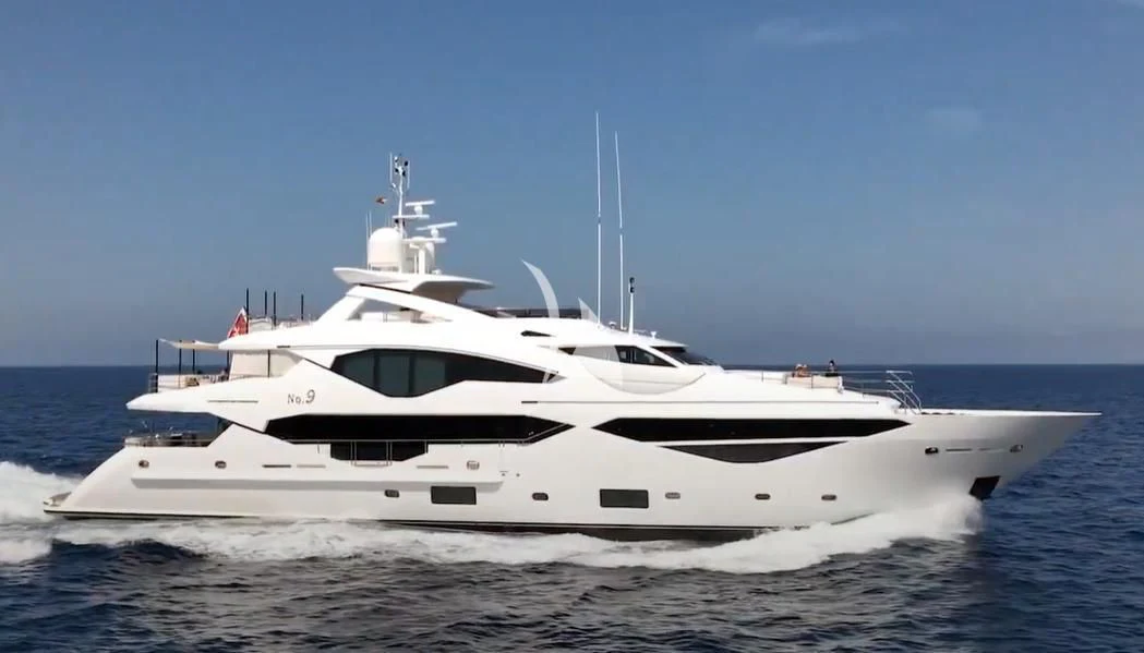 a white yacht on the water aboard NO.9 Yacht for Sale