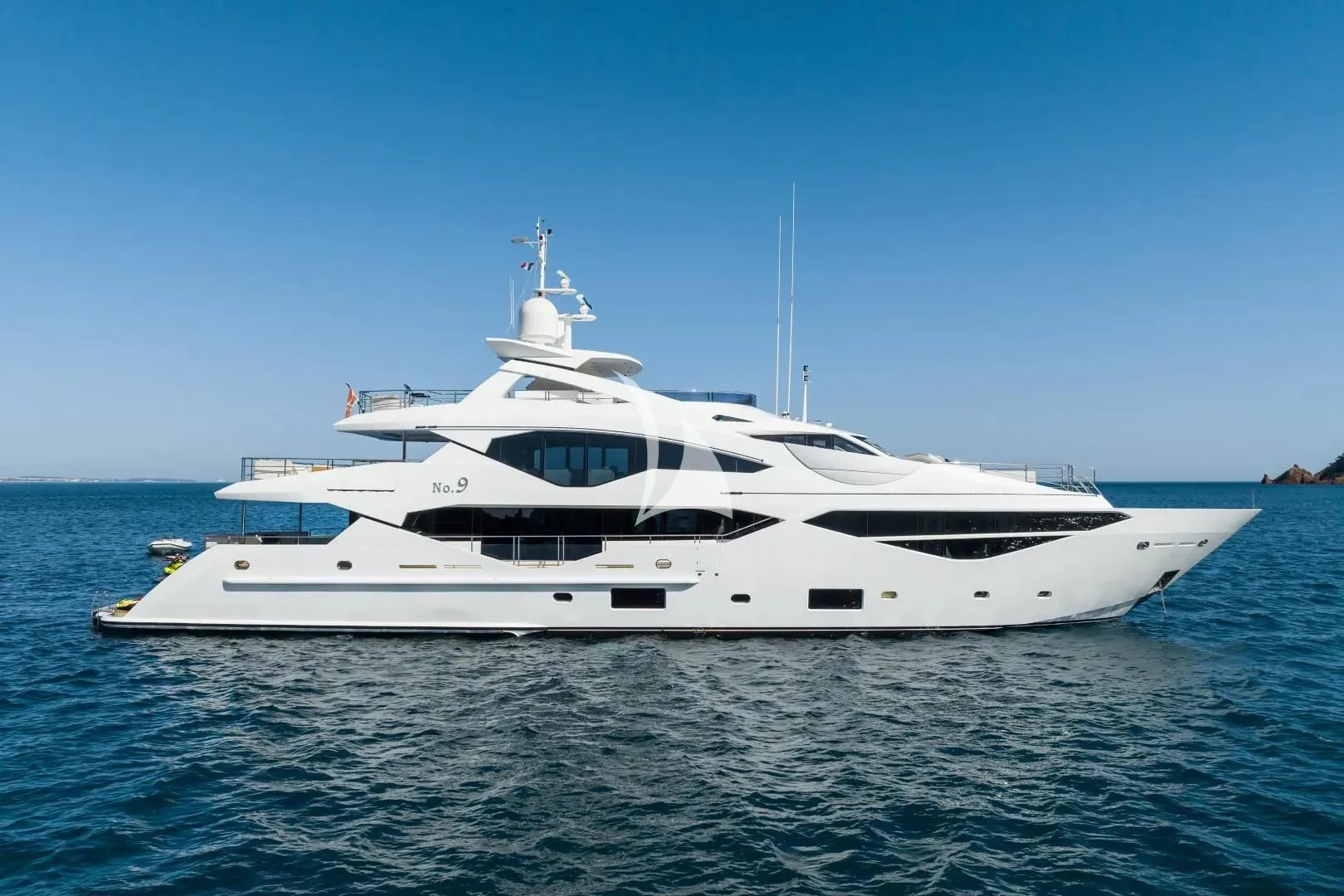 a white yacht in the water aboard NO.9 Yacht for Sale