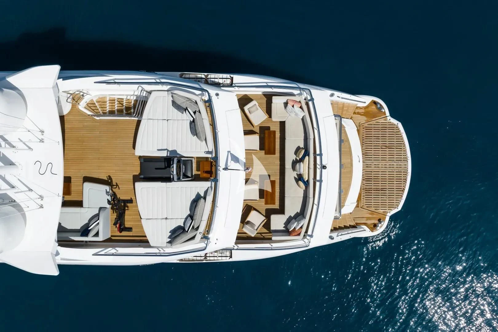 a space ship in outer space aboard NO.9 Yacht for Sale