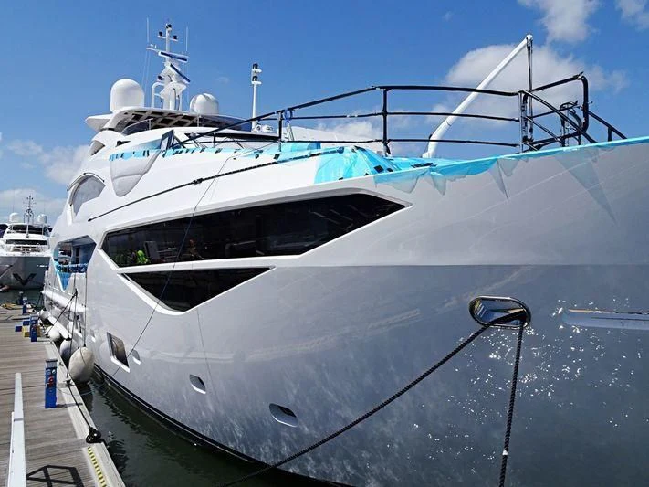 a large white boat aboard NO.9 Yacht for Sale