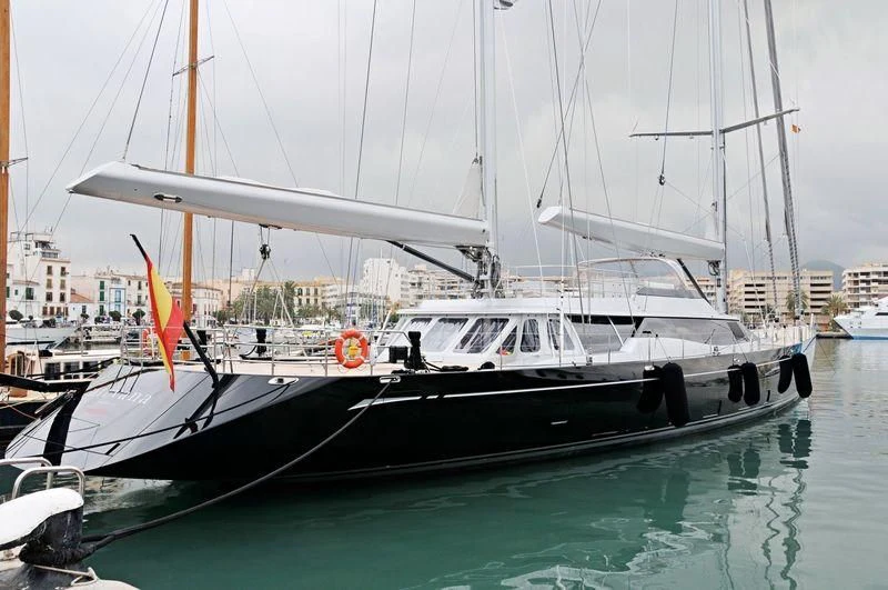 a boat in the water aboard NIRVANA FORMENTERA Yacht for Sale