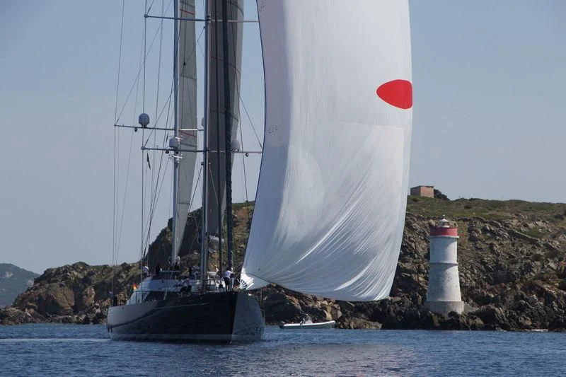 a sailboat on the water aboard NIRVANA FORMENTERA Yacht for Sale