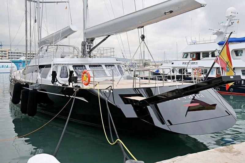 boats docked at a pier aboard NIRVANA FORMENTERA Yacht for Sale