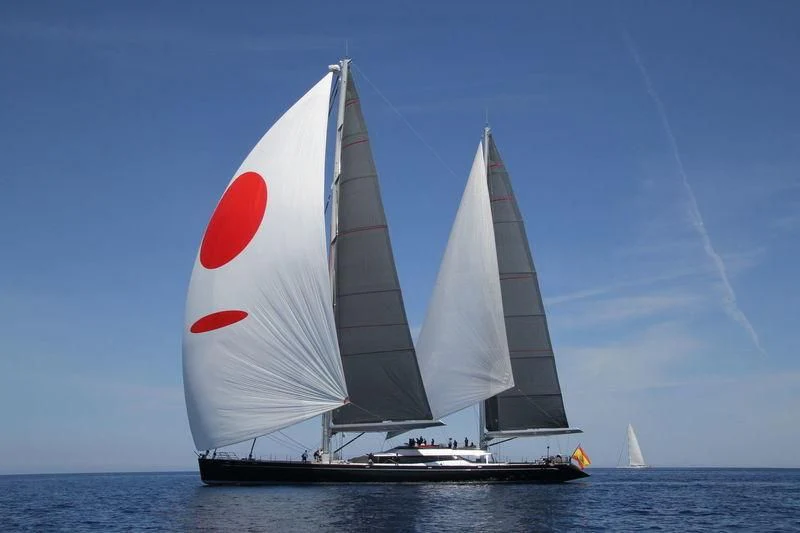 a sailboat on the water aboard NIRVANA FORMENTERA Yacht for Sale
