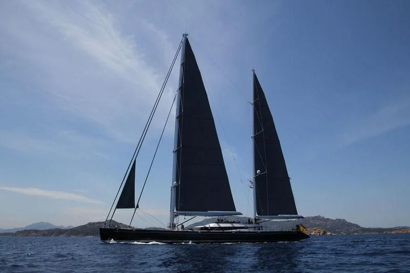 a sailboat on the water aboard NIRVANA FORMENTERA Yacht for Sale