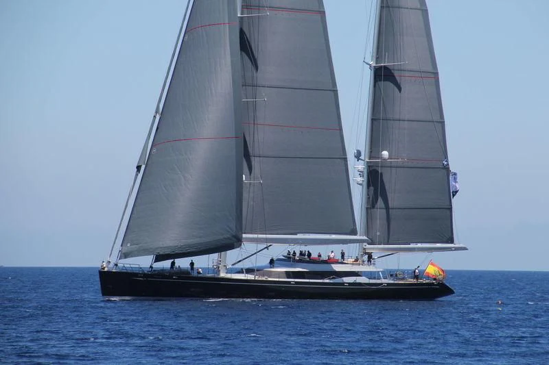 a sailboat on the water aboard NIRVANA FORMENTERA Yacht for Sale