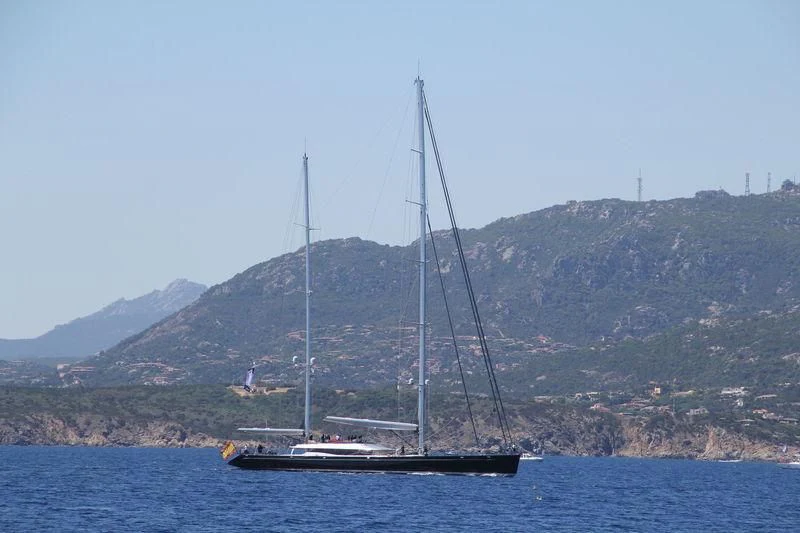 a boat on the water aboard NIRVANA FORMENTERA Yacht for Sale
