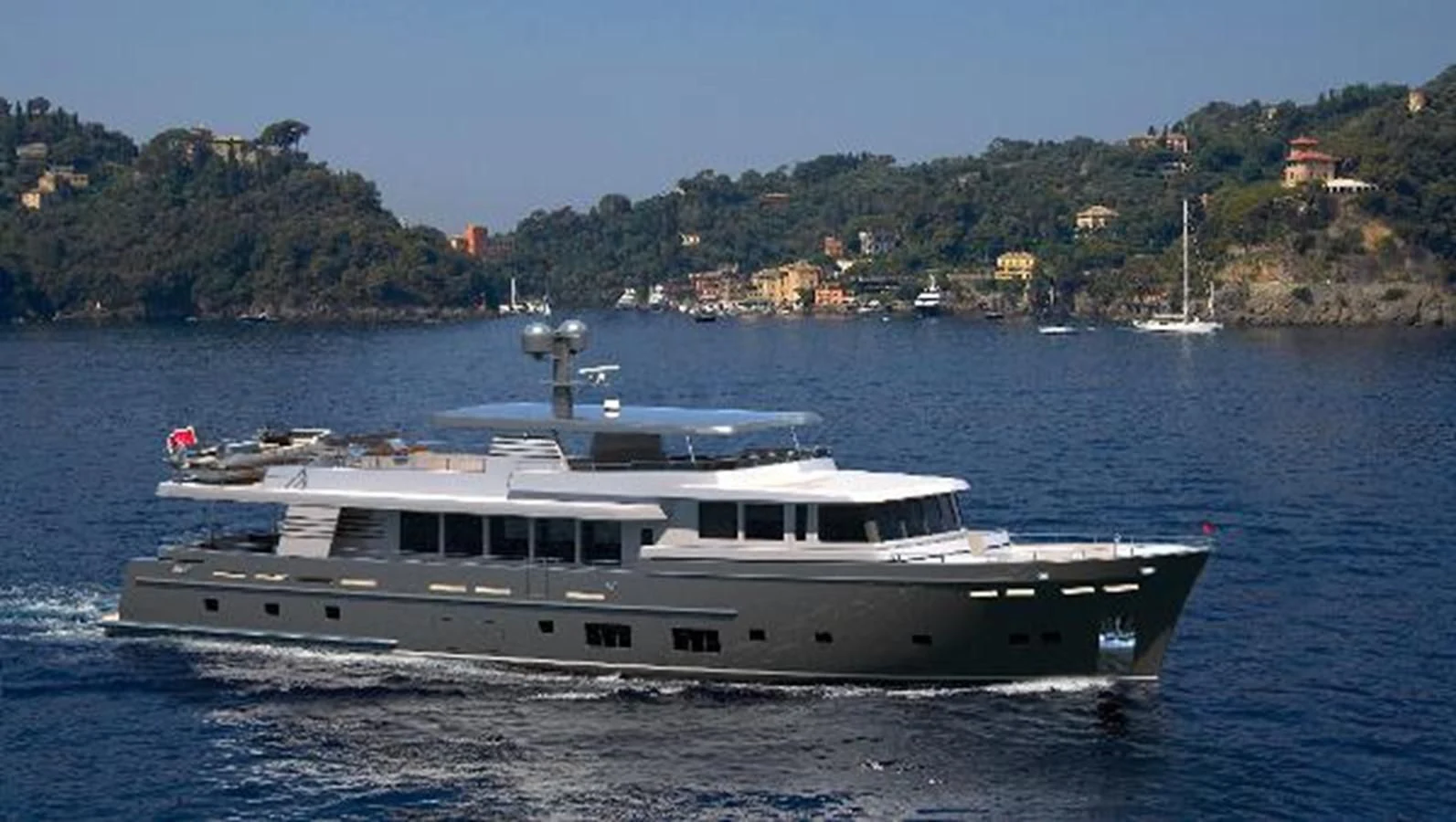 a boat on the water aboard 121FT EXPLORER 37 Yacht for Sale