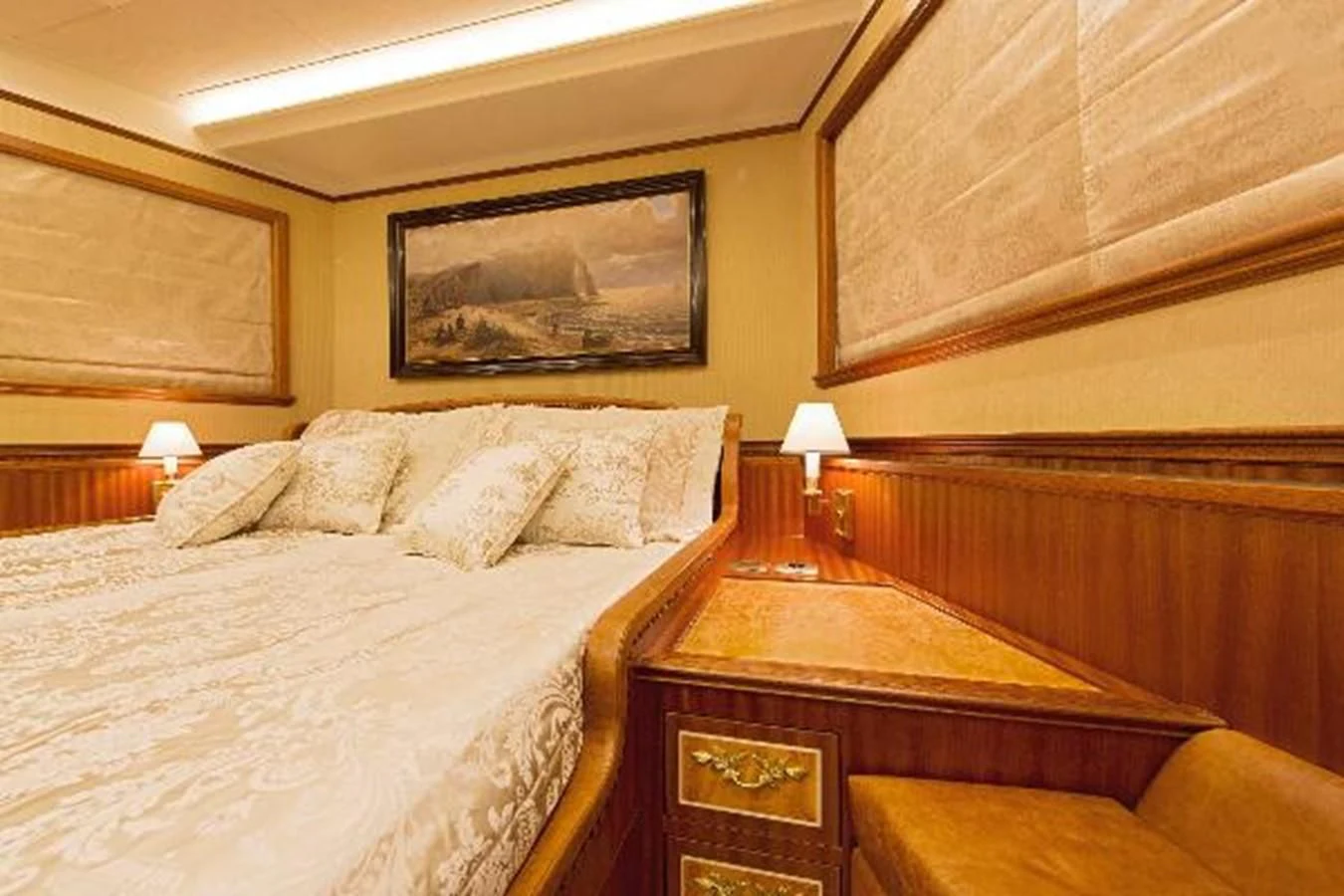 a room with two beds aboard 121FT EXPLORER 37 Yacht for Sale